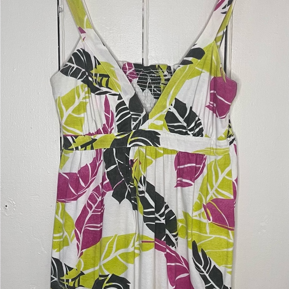Tropical Leaf Print Dress
